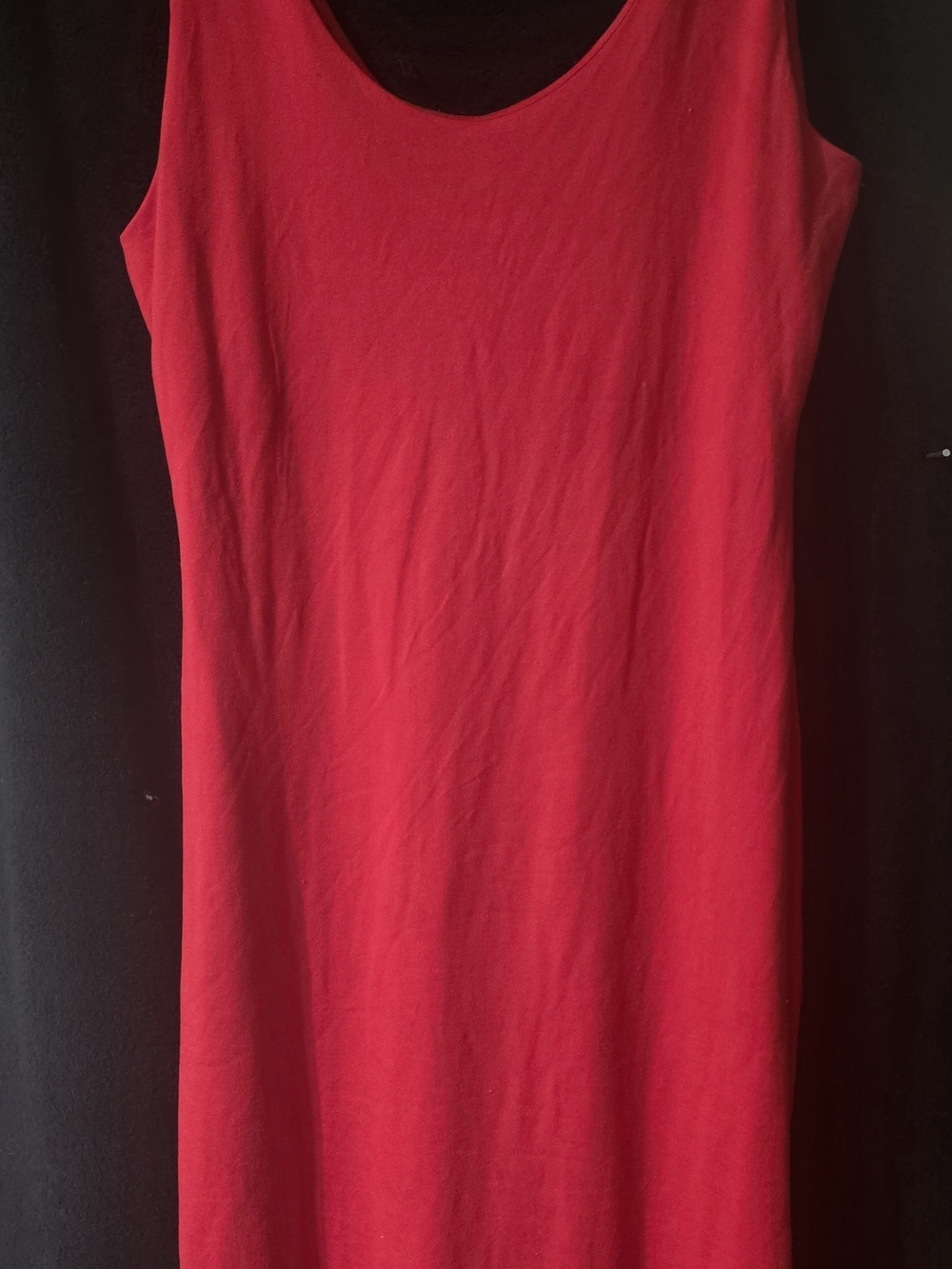Simple Sleeveless Red Shift Dress
